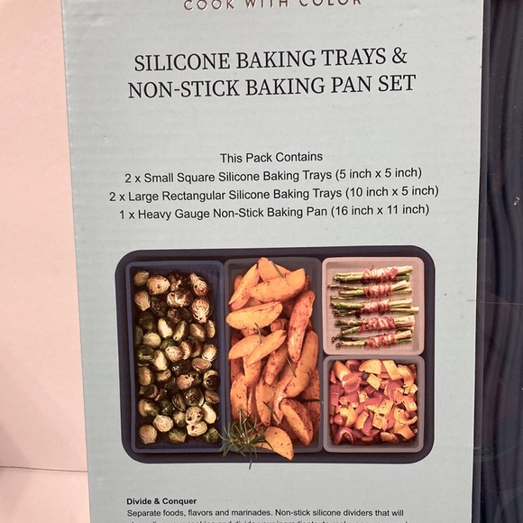 Cook with Color Silicone Baking trays and Non-Stick Baking Pan Set - Picture 2 of 4